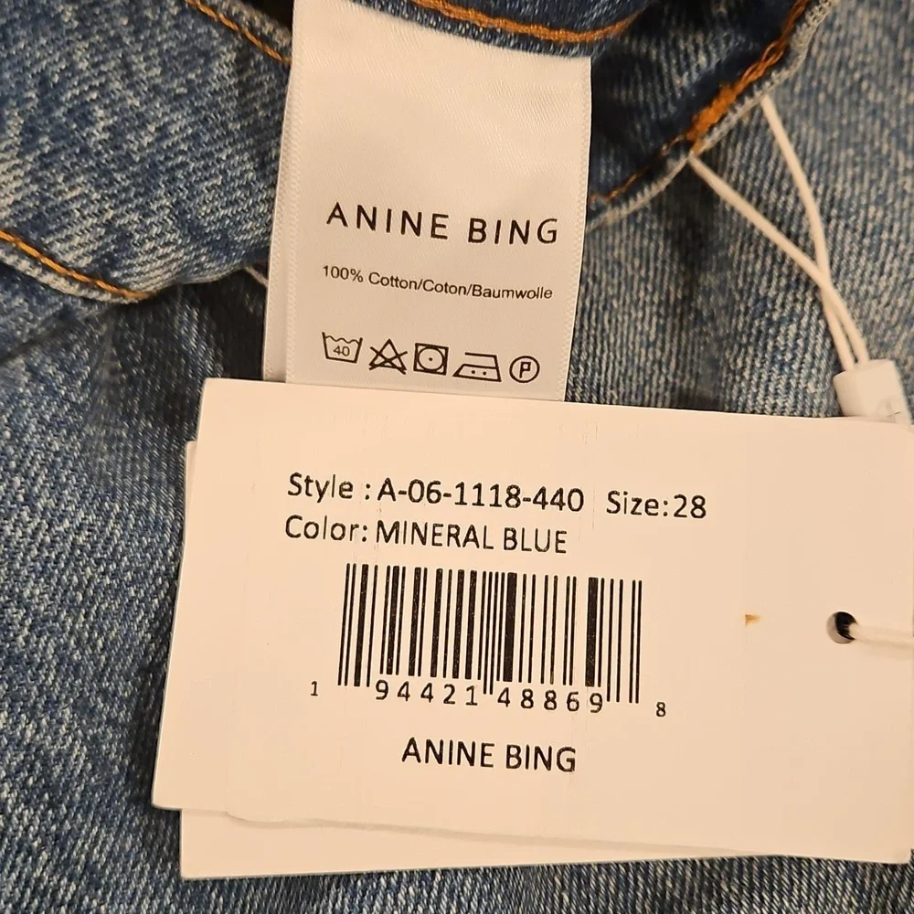 ๐ANINE BING๐ Knox Jean ~ Mineral Blue 28 NWT - Picture 16 of 16